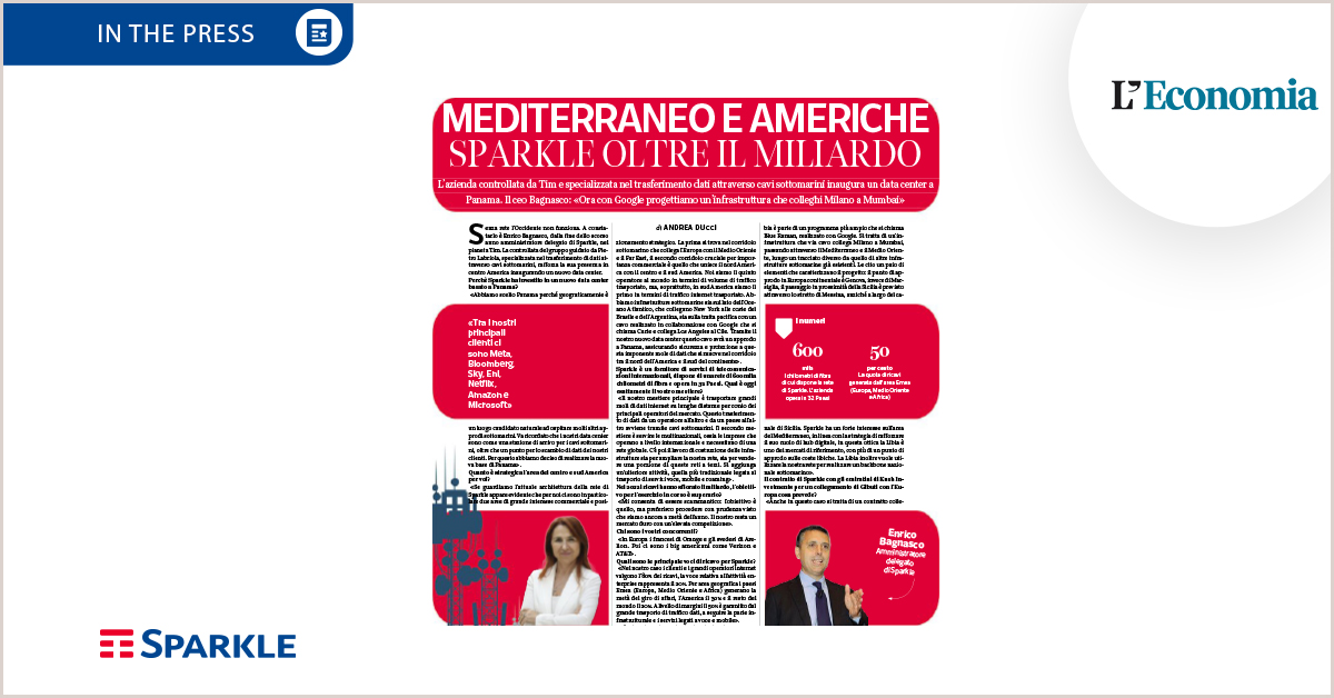 SPARKLE MEDITERRANEAN ECONOMIA CORRIERE